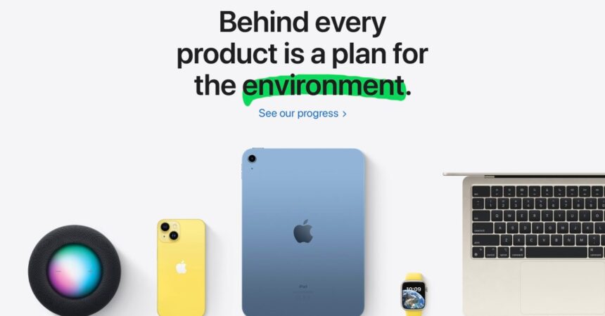 Apple touts environmental progress in annual report ahead of Earth Day