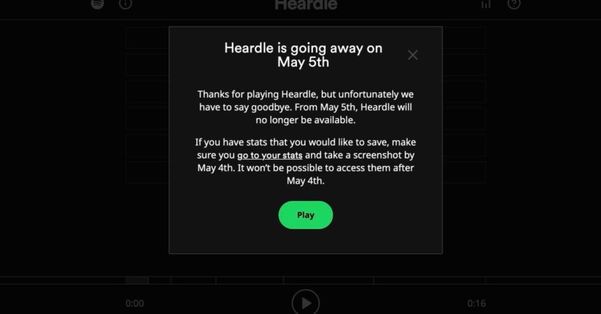 Spotify is shutting down its ‘Heardle’ song guessing game because it hates fun