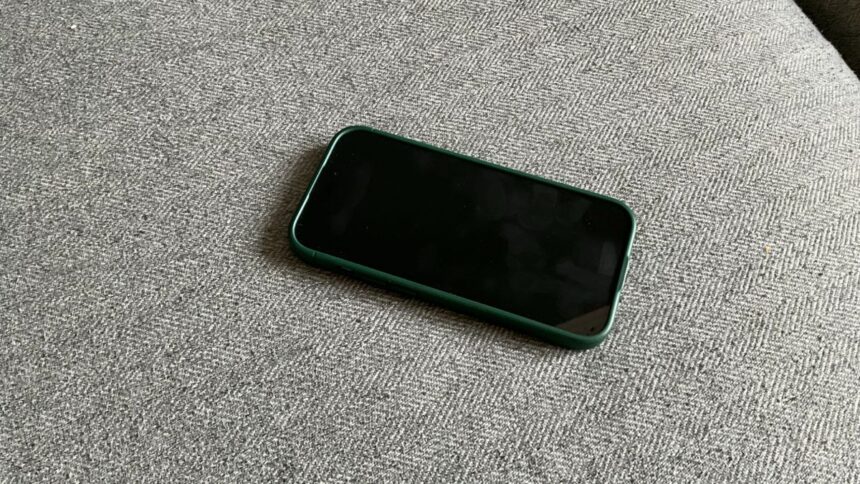 Black iPhone screen